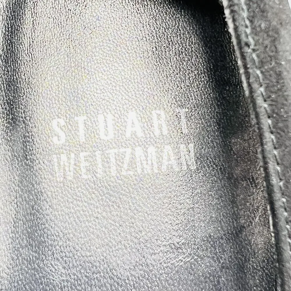 Stuart Weitzman Shoes Womens 8.5 Black Suede Platform Round Toe Stiletto Pumps